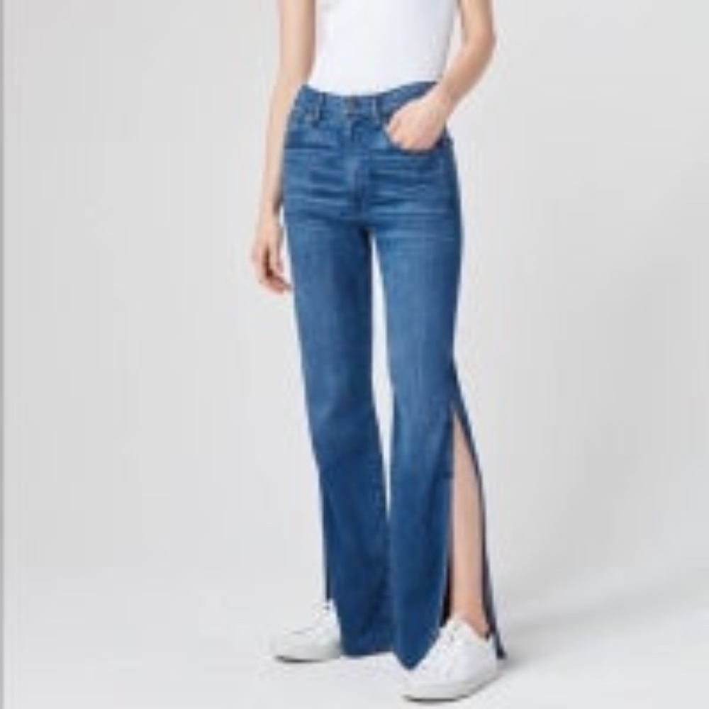 FREE SHIPPING! 3X1 Nyc Women's W4 Adeline High Waist Split Flare Jeans